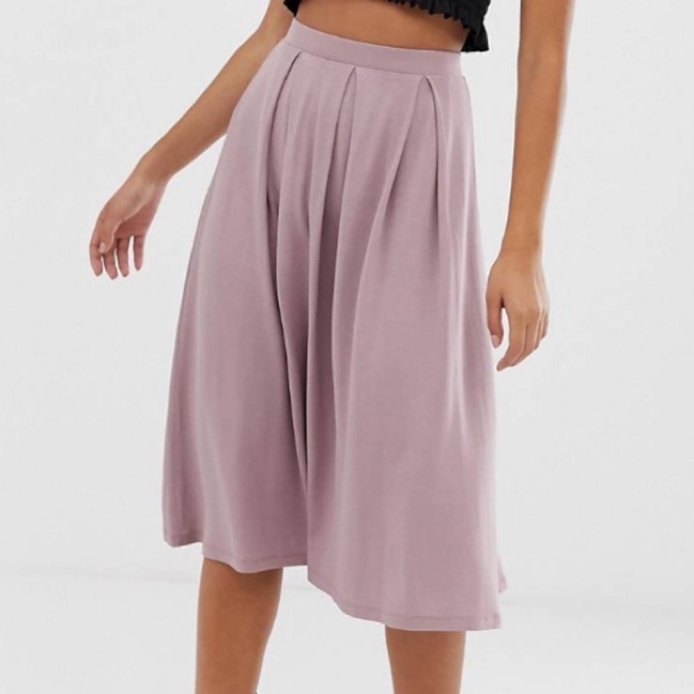 ASOS || box pleat midi skirt